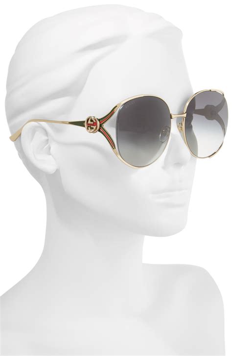 63mm open temple sunglasses gucci|Gucci 63mm Gradient Oversize Open Temple Round Sunglasses .